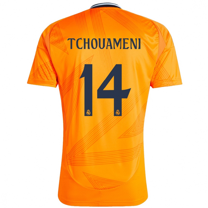 Niño Fútbol Camiseta Aurelien Tchouameni #14 Naranja 2ª Equipación 2024/25 Argentina