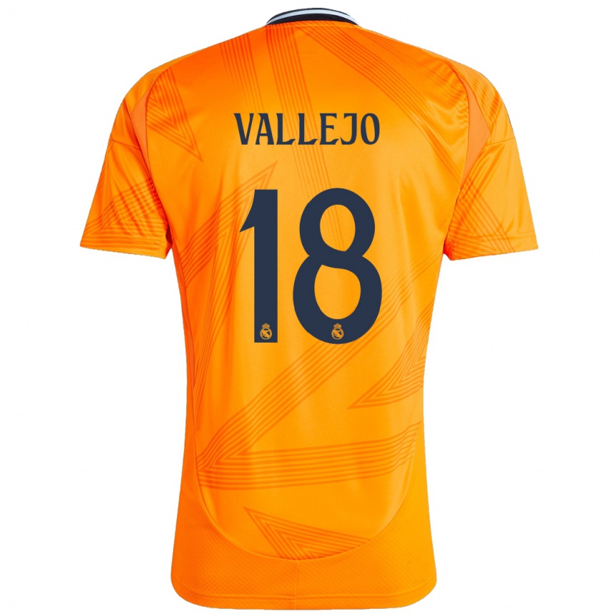 Niño Fútbol Camiseta Jesus Vallejo #18 Naranja 2ª Equipación 2024/25 Argentina