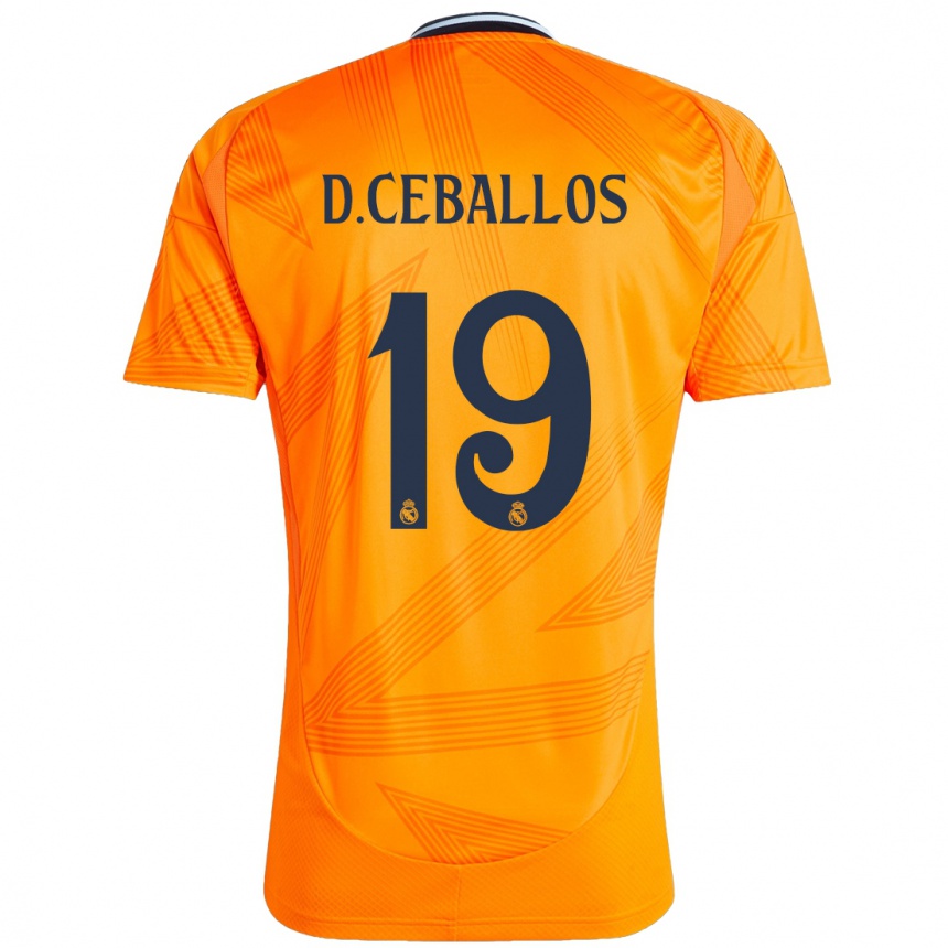 Niño Fútbol Camiseta Dani Ceballos #19 Naranja 2ª Equipación 2024/25 Argentina