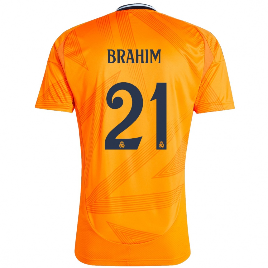 Niño Fútbol Camiseta Brahim Diaz #21 Naranja 2ª Equipación 2024/25 Argentina