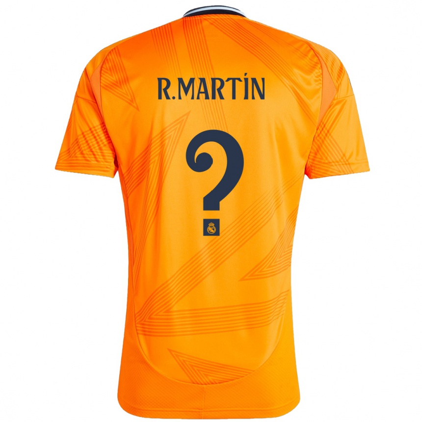 Niño Fútbol Camiseta Roberto Martín #0 Naranja 2ª Equipación 2024/25 Argentina