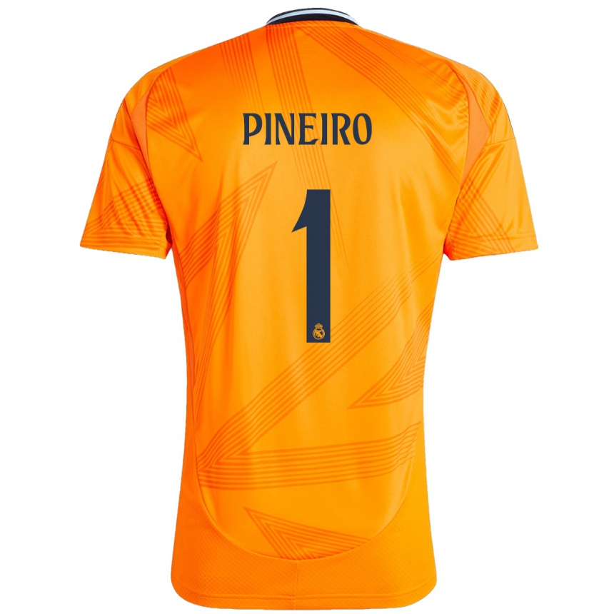 Niño Fútbol Camiseta Diego Pineiro #1 Naranja 2ª Equipación 2024/25 Argentina