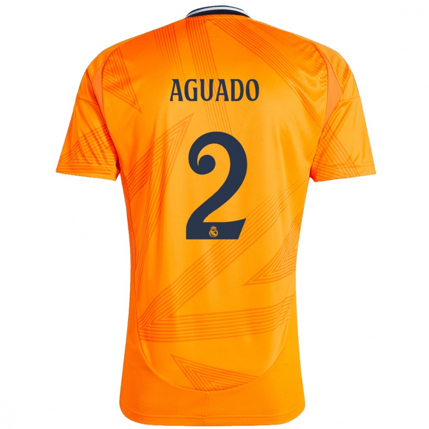 Niño Fútbol Camiseta Lorenzo Aguado #2 Naranja 2ª Equipación 2024/25 Argentina