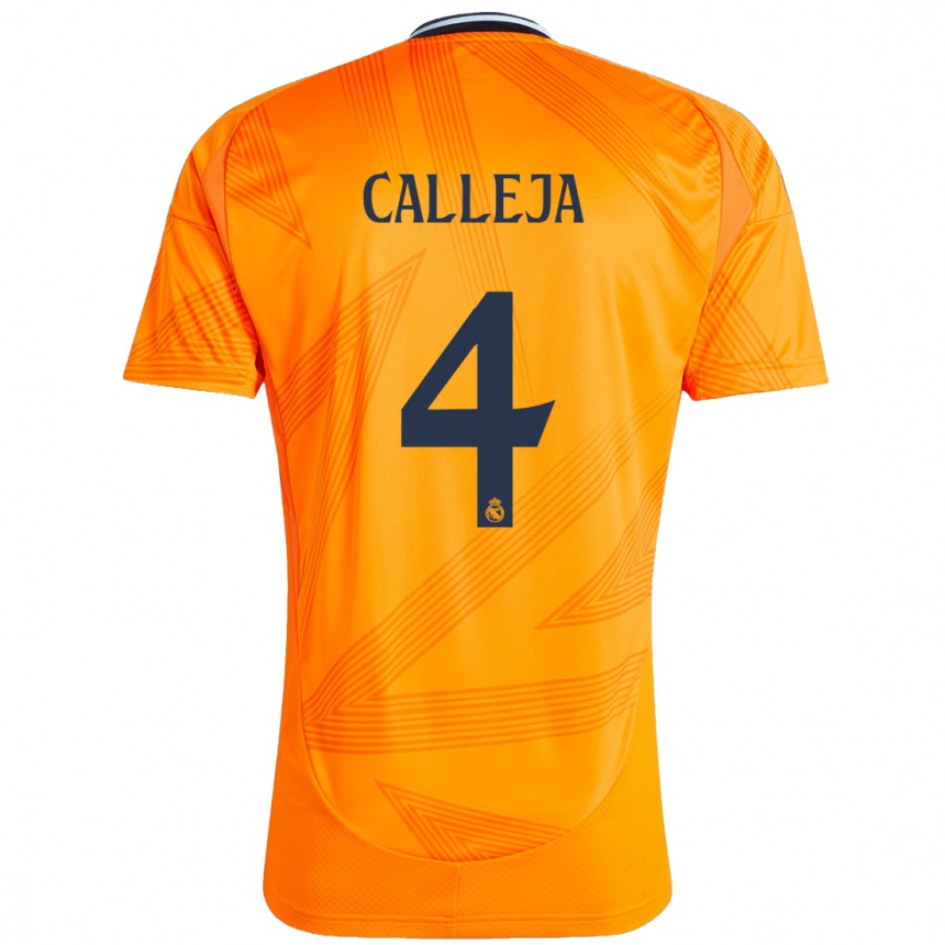 Niño Fútbol Camiseta Jaime Calleja #4 Naranja 2ª Equipación 2024/25 Argentina