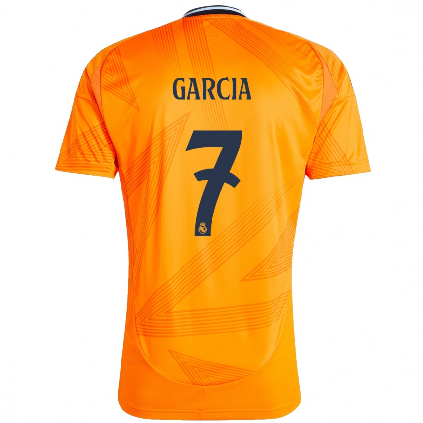 Niño Fútbol Camiseta Gonzalo Garcia #7 Naranja 2ª Equipación 2024/25 Argentina