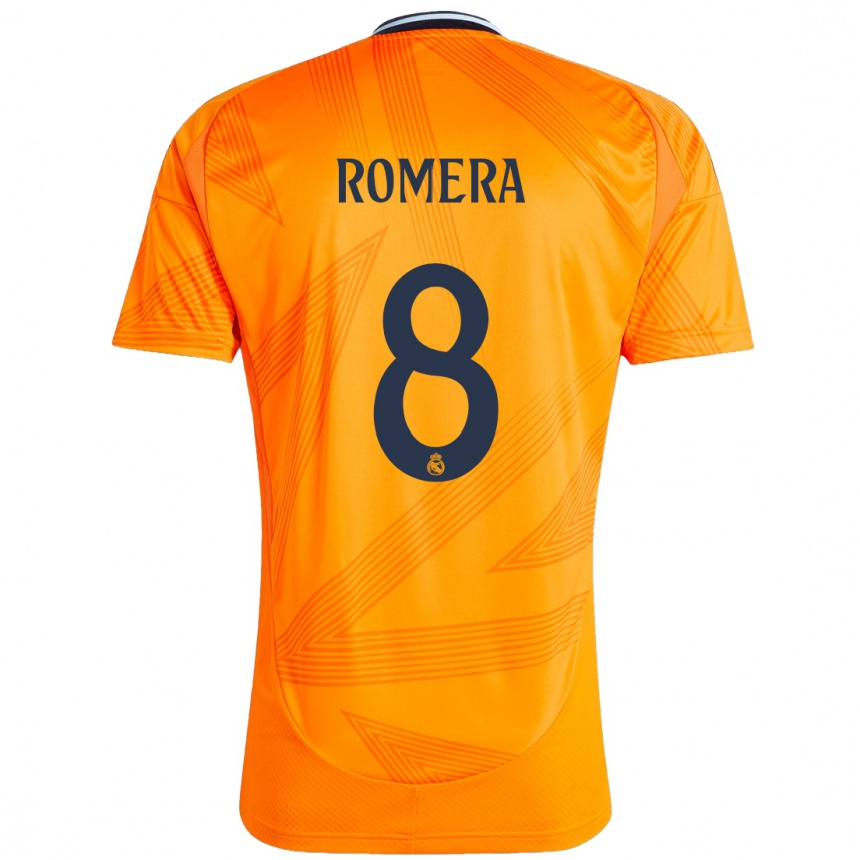 Niño Fútbol Camiseta Miguel Romera #8 Naranja 2ª Equipación 2024/25 Argentina