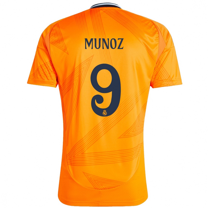 Niño Fútbol Camiseta Victor Munoz #9 Naranja 2ª Equipación 2024/25 Argentina