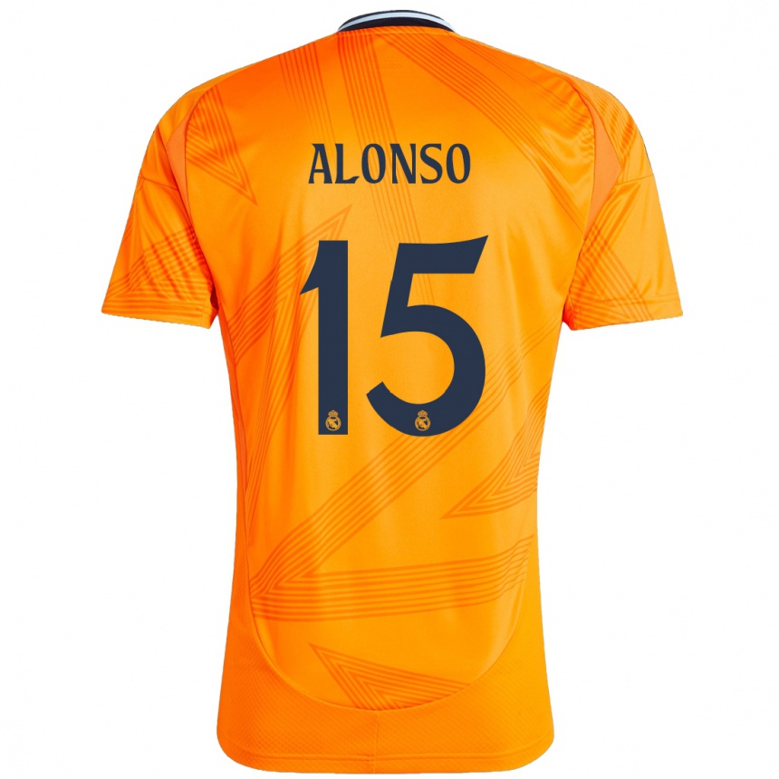 Niño Fútbol Camiseta Borja Alonso #15 Naranja 2ª Equipación 2024/25 Argentina