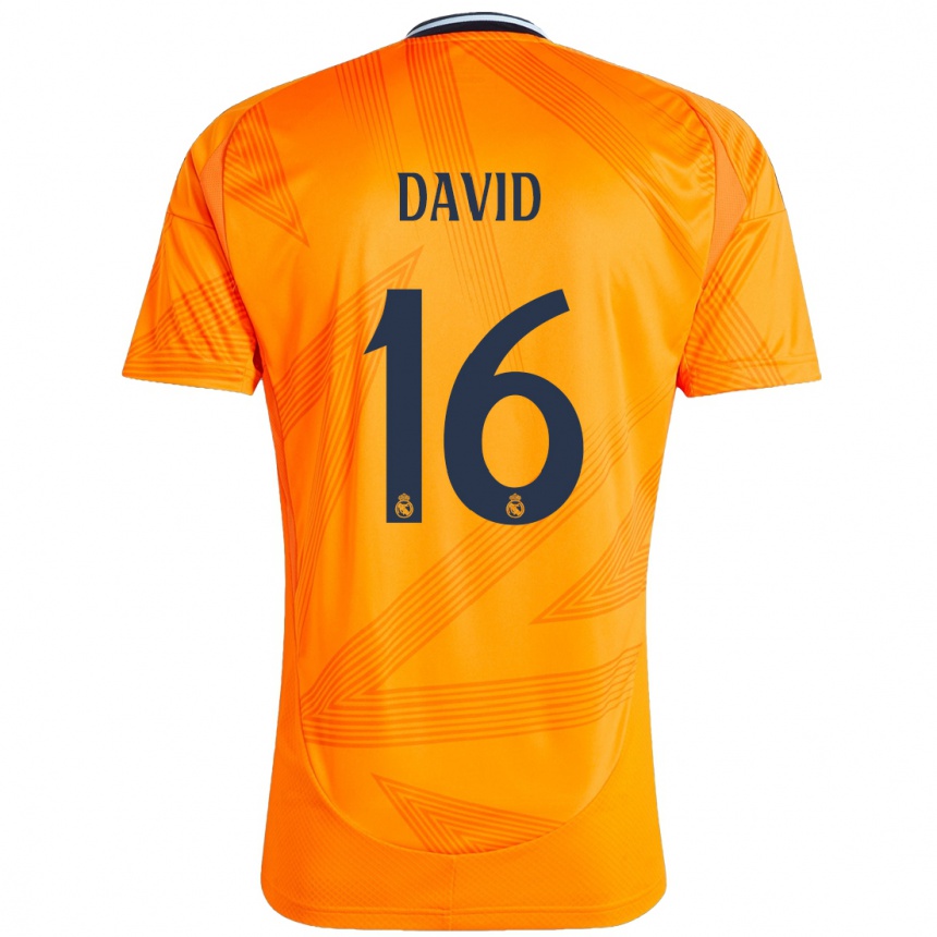 Niño Fútbol Camiseta Antonio David #16 Naranja 2ª Equipación 2024/25 Argentina