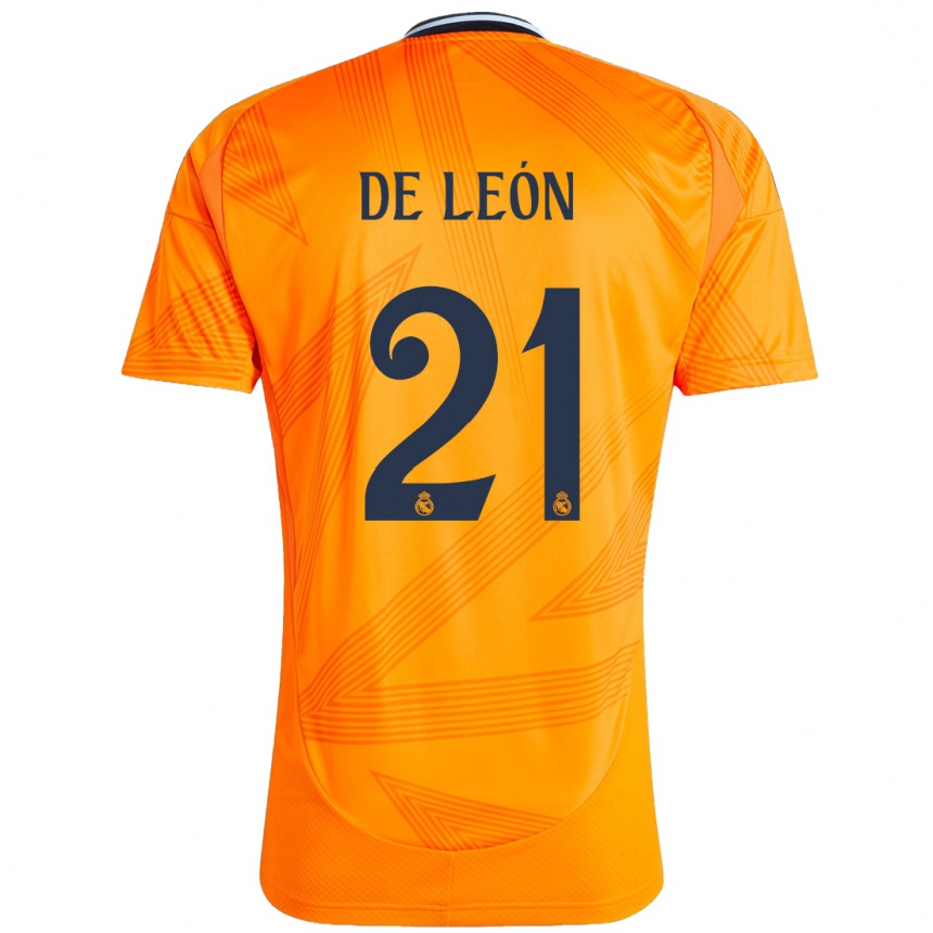 Niño Fútbol Camiseta Jeremy De León #21 Naranja 2ª Equipación 2024/25 Argentina