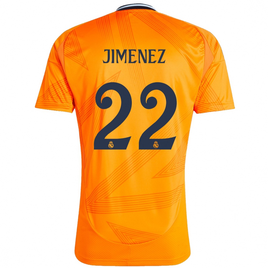 Niño Fútbol Camiseta David Jimenez #22 Naranja 2ª Equipación 2024/25 Argentina