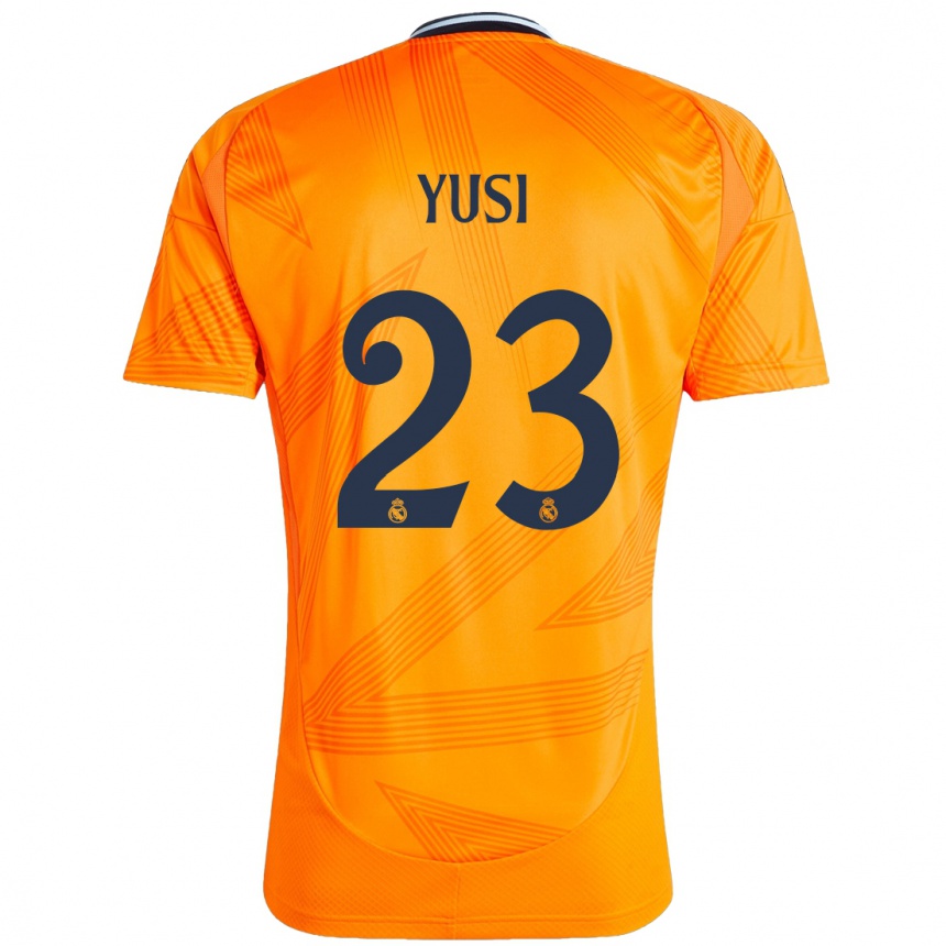 Niño Fútbol Camiseta Yusi #23 Naranja 2ª Equipación 2024/25 Argentina