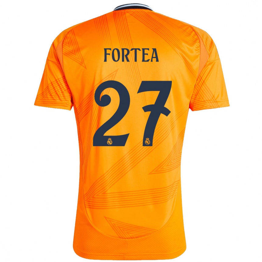 Niño Fútbol Camiseta Jesús Fortea #27 Naranja 2ª Equipación 2024/25 Argentina