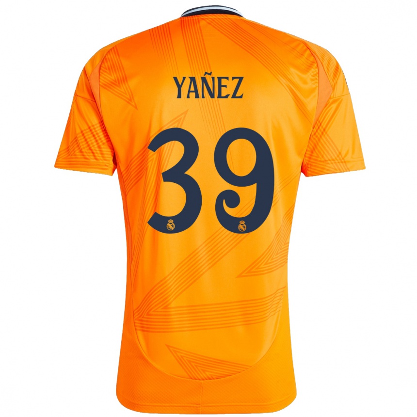 Niño Fútbol Camiseta Daniel Yañez #39 Naranja 2ª Equipación 2024/25 Argentina