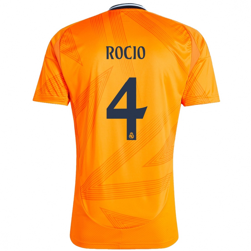 Niño Fútbol Camiseta Rocio Galvez #4 Naranja 2ª Equipación 2024/25 Argentina