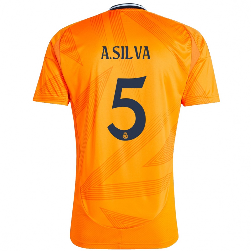 Niño Fútbol Camiseta Antonia Silva #5 Naranja 2ª Equipación 2024/25 Argentina