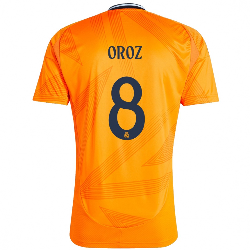 Niño Fútbol Camiseta Maite Oroz #8 Naranja 2ª Equipación 2024/25 Argentina