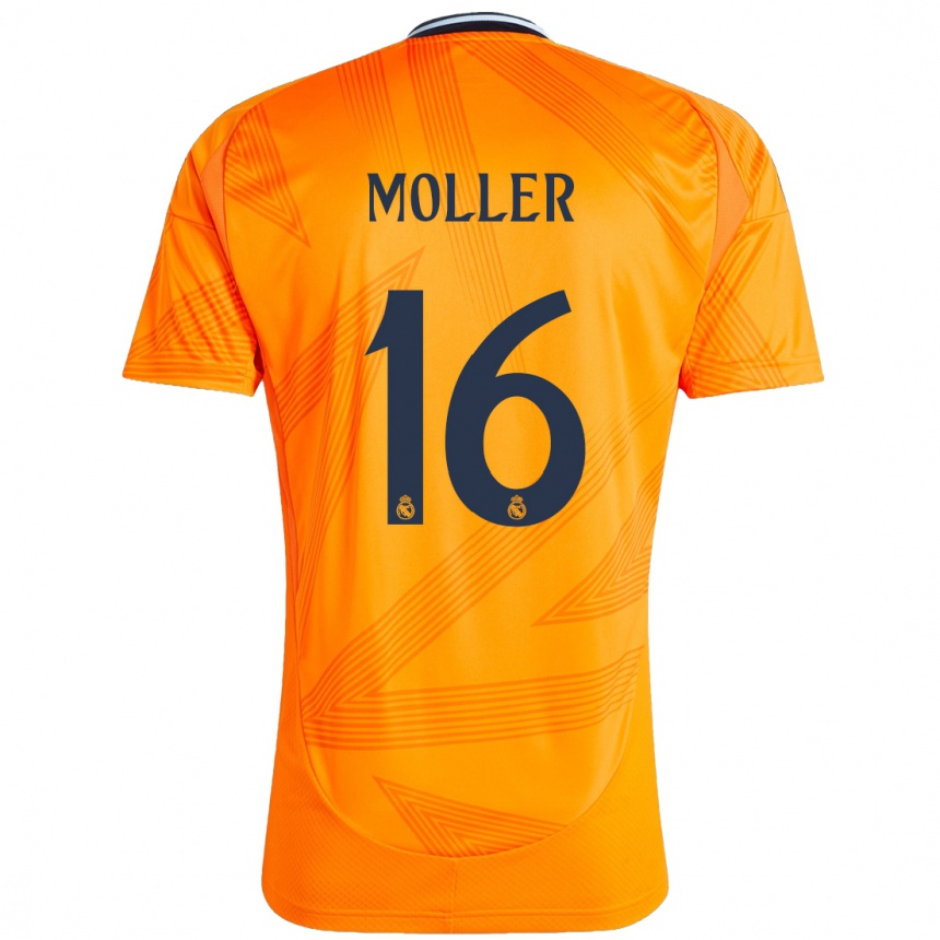 Niño Fútbol Camiseta Caroline Moller #16 Naranja 2ª Equipación 2024/25 Argentina