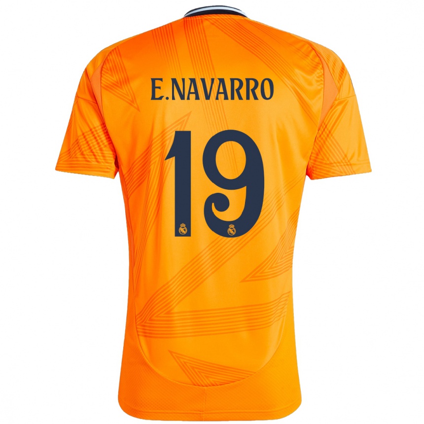 Niño Fútbol Camiseta Eva Navarro #19 Naranja 2ª Equipación 2024/25 Argentina