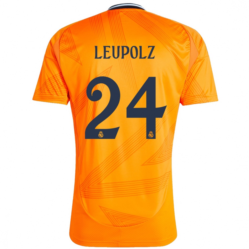 Niño Fútbol Camiseta Melanie Leupolz #24 Naranja 2ª Equipación 2024/25 Argentina