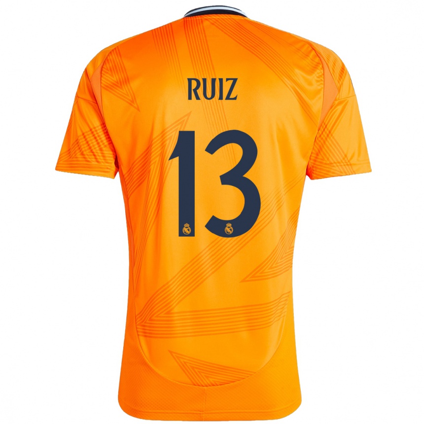 Niño Fútbol Camiseta Guillermo Ruiz #13 Naranja 2ª Equipación 2024/25 Argentina