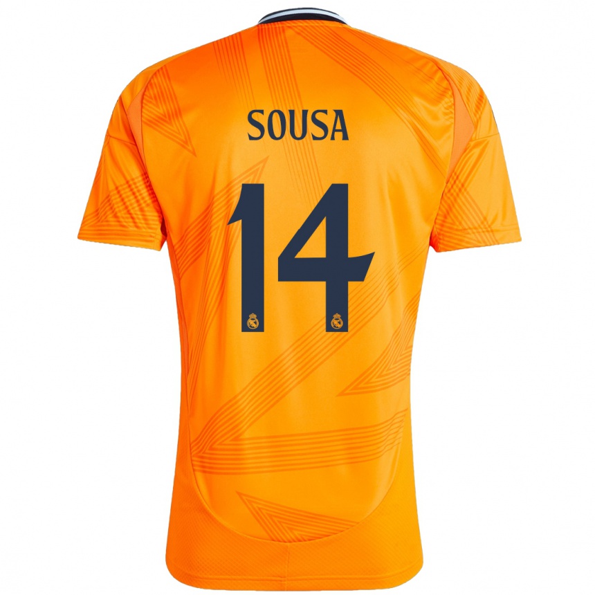 Niño Fútbol Camiseta Kathellen Sousa #14 Naranja 2ª Equipación 2024/25 Argentina