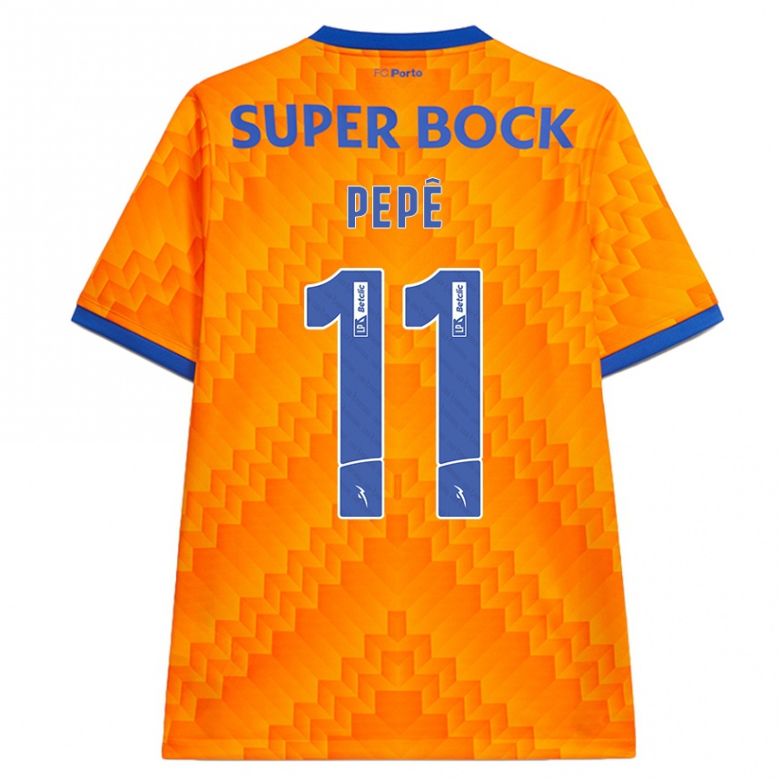 Niño Fútbol Camiseta Pepê #11 Naranja 2ª Equipación 2024/25 Argentina