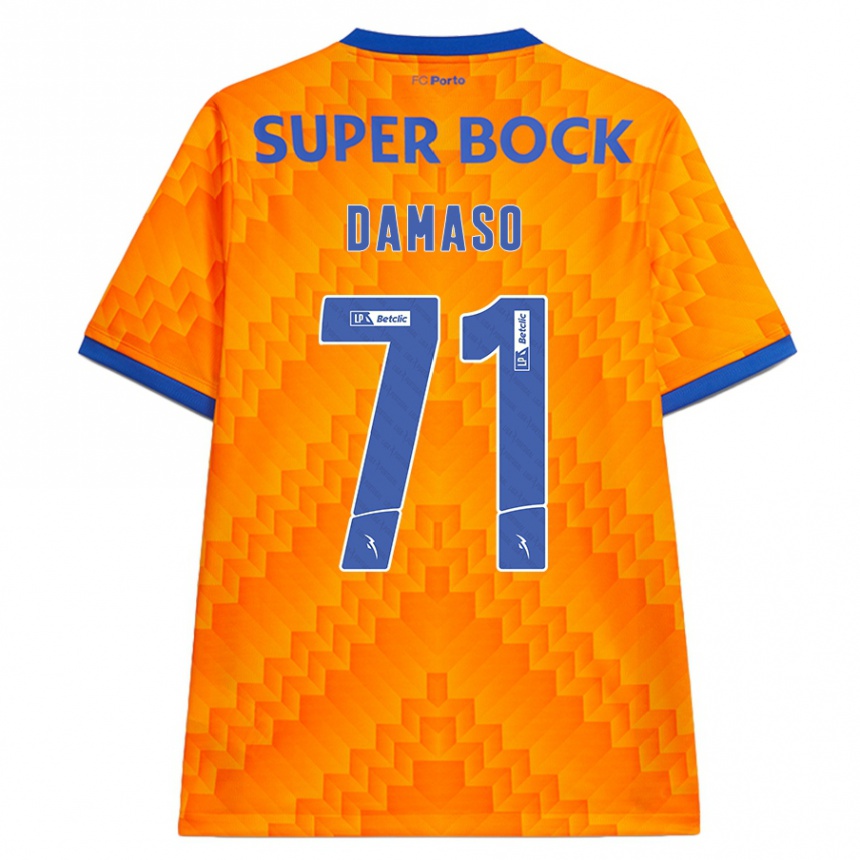 Niño Fútbol Camiseta Nico Damaso #71 Naranja 2ª Equipación 2024/25 Argentina