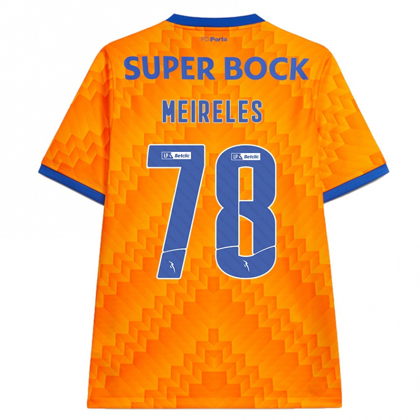 Niño Fútbol Camiseta Jorge Meireles #78 Naranja 2ª Equipación 2024/25 Argentina