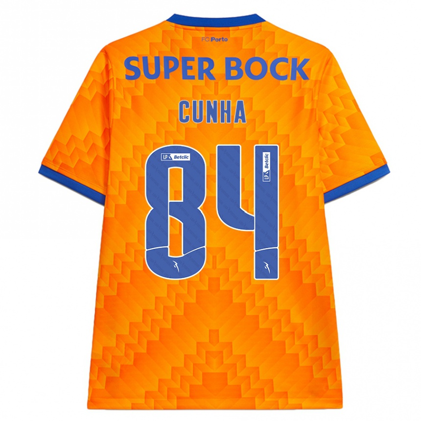 Niño Fútbol Camiseta Martim Cunha #84 Naranja 2ª Equipación 2024/25 Argentina