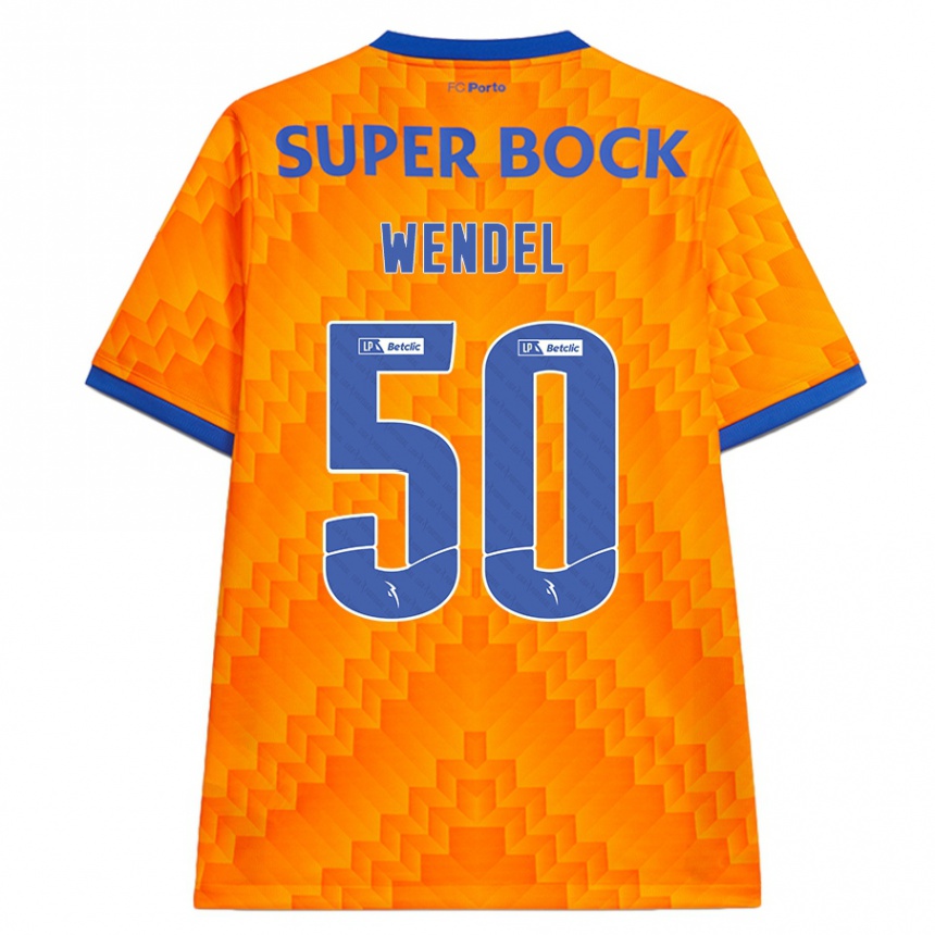 Niño Fútbol Camiseta Wendel #50 Naranja 2ª Equipación 2024/25 Argentina