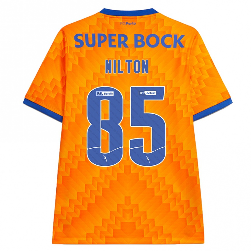 Niño Fútbol Camiseta Nilton #85 Naranja 2ª Equipación 2024/25 Argentina