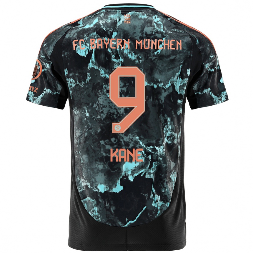 Niño Fútbol Camiseta Harry Kane #9 Negro 2ª Equipación 2024/25 Argentina