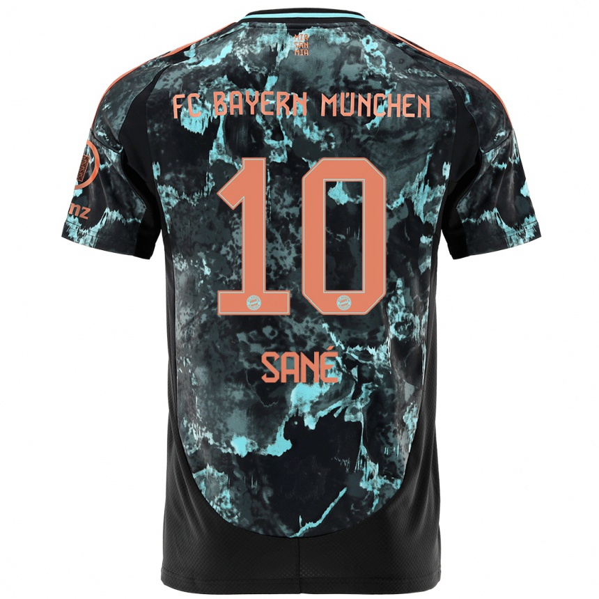 Niño Fútbol Camiseta Leroy Sane #10 Negro 2ª Equipación 2024/25 Argentina