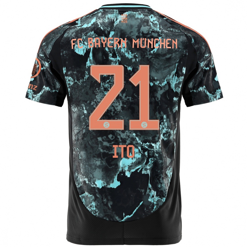 Niño Fútbol Camiseta Hiroki Ito #21 Negro 2ª Equipación 2024/25 Argentina