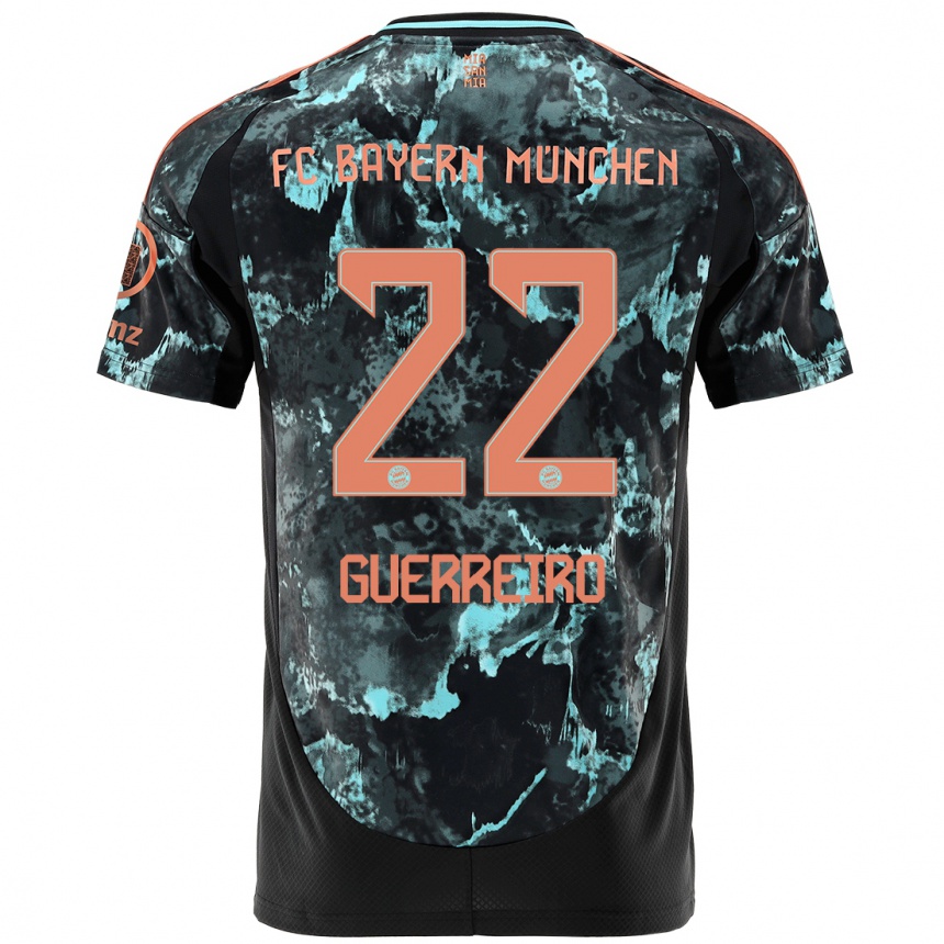 Niño Fútbol Camiseta Raphael Guerreiro #22 Negro 2ª Equipación 2024/25 Argentina