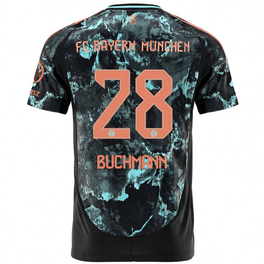 Niño Fútbol Camiseta Tarek Buchmann #28 Negro 2ª Equipación 2024/25 Argentina