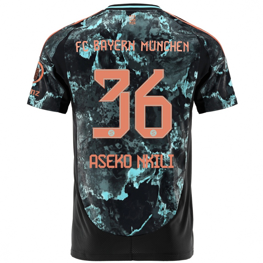 Niño Fútbol Camiseta Noel Aseko Nkili #36 Negro 2ª Equipación 2024/25 Argentina