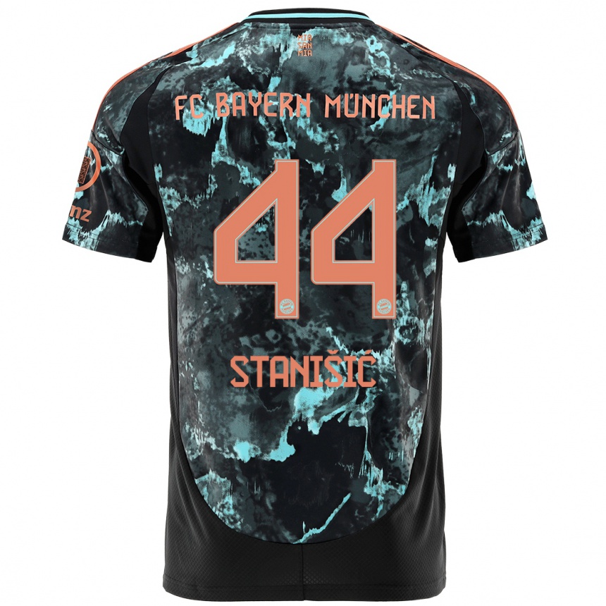 Niño Fútbol Camiseta Josip Stanisic #44 Negro 2ª Equipación 2024/25 Argentina