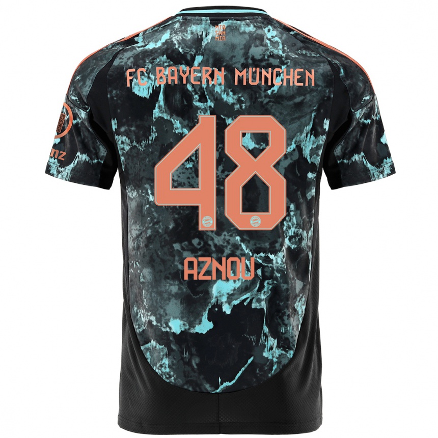 Niño Fútbol Camiseta Adam Aznou #48 Negro 2ª Equipación 2024/25 Argentina