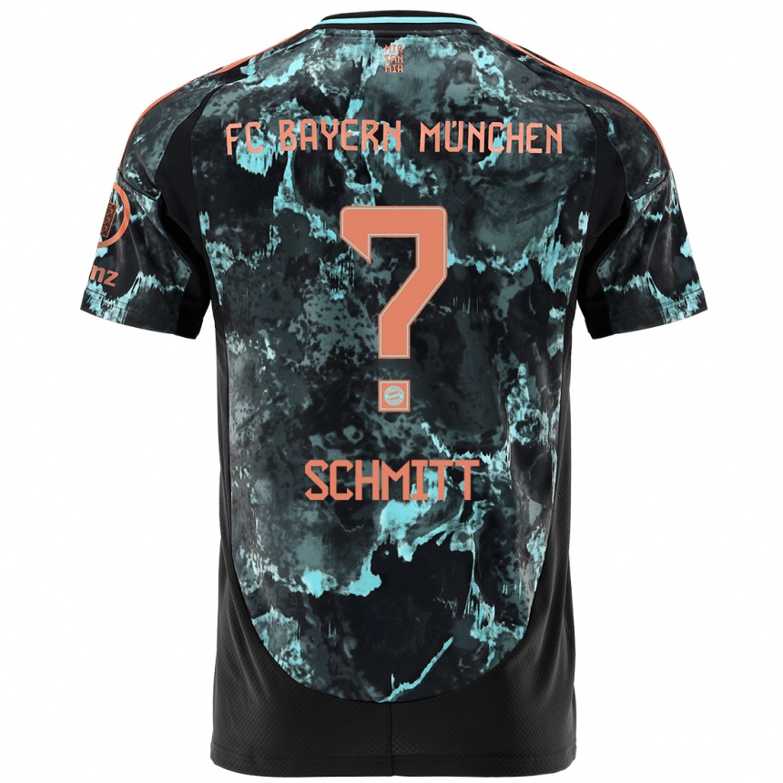 Niño Fútbol Camiseta Max Schmitt #0 Negro 2ª Equipación 2024/25 Argentina