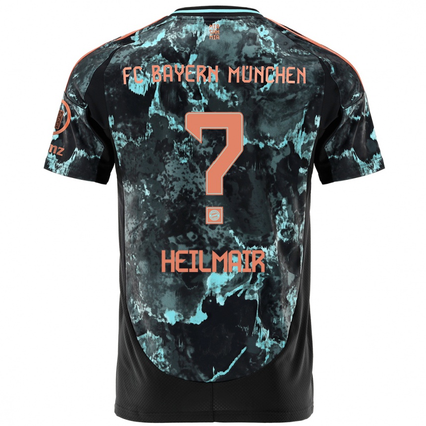 Niño Fútbol Camiseta Hannes Heilmair #0 Negro 2ª Equipación 2024/25 Argentina