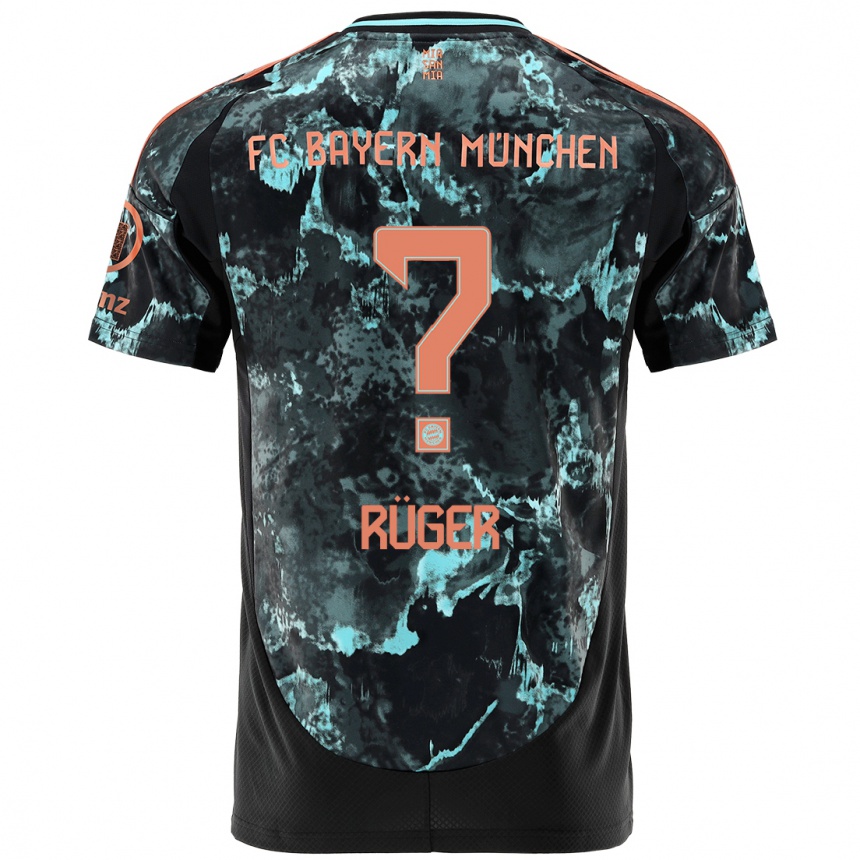 Niño Fútbol Camiseta Kurt Rüger #0 Negro 2ª Equipación 2024/25 Argentina