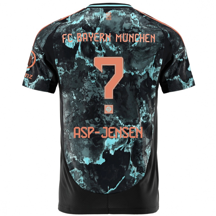 Niño Fútbol Camiseta Jonathan Asp-Jensen #0 Negro 2ª Equipación 2024/25 Argentina