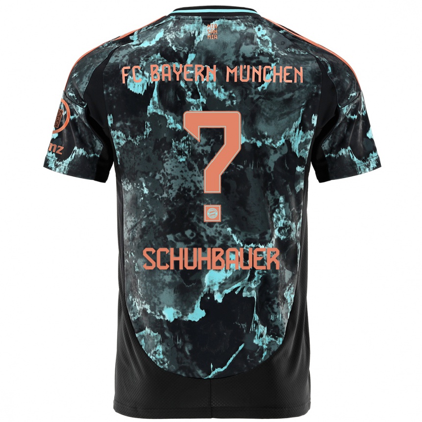 Niño Fútbol Camiseta Maximilian Schuhbauer #0 Negro 2ª Equipación 2024/25 Argentina