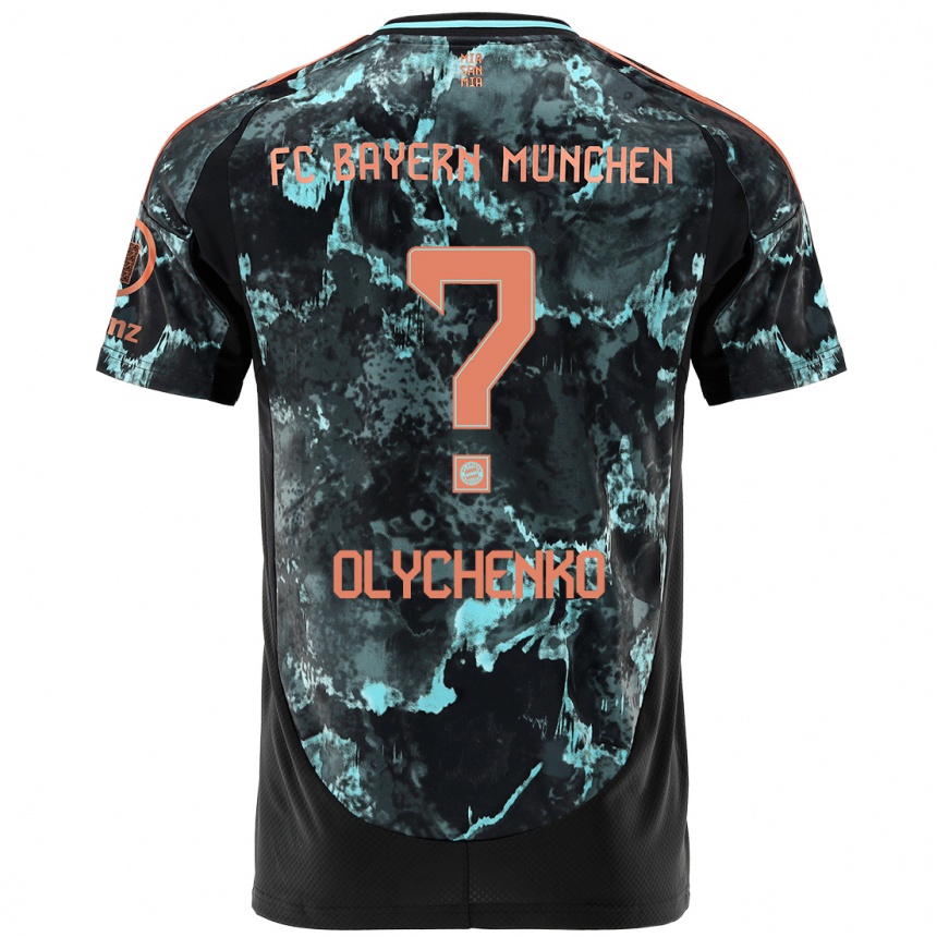 Niño Fútbol Camiseta Bogdan Olychenko #0 Negro 2ª Equipación 2024/25 Argentina