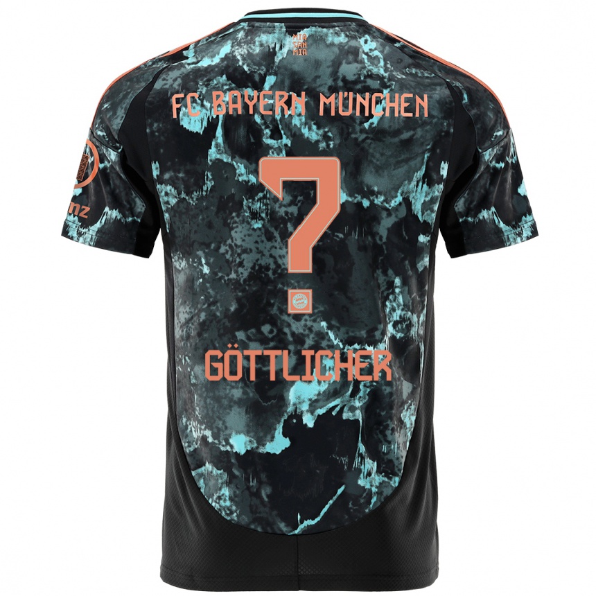 Niño Fútbol Camiseta Moritz Göttlicher #0 Negro 2ª Equipación 2024/25 Argentina