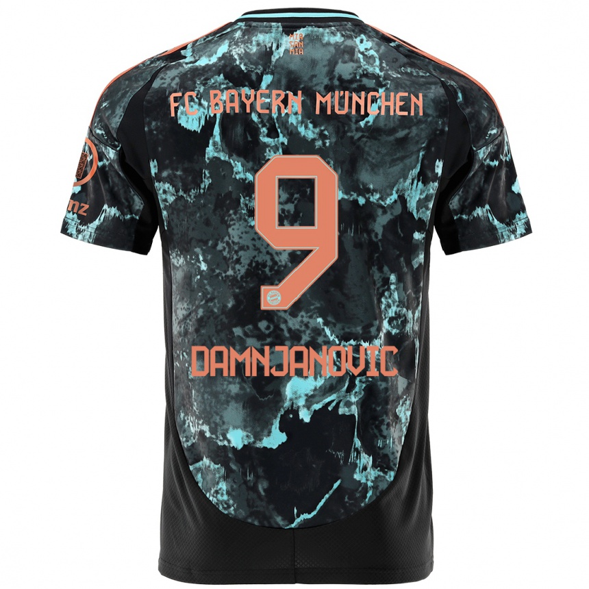 Niño Fútbol Camiseta Jovana Damnjanovic #9 Negro 2ª Equipación 2024/25 Argentina