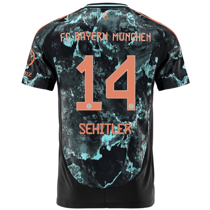 Niño Fútbol Camiseta Alara Şehitler #14 Negro 2ª Equipación 2024/25 Argentina