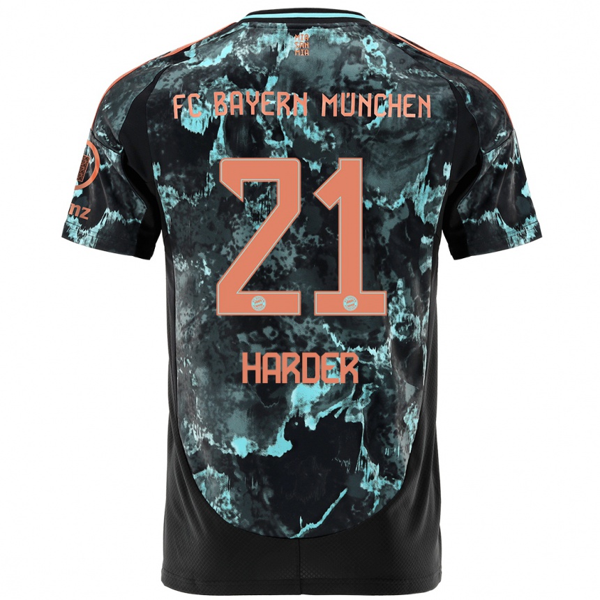 Niño Fútbol Camiseta Pernille Harder #21 Negro 2ª Equipación 2024/25 Argentina